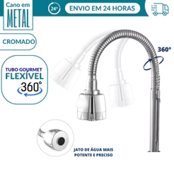 Tubo Gourmet flexível COM Arejador 3/4 para Torneira Reparo Mangueira Cano PROMOÇÃO