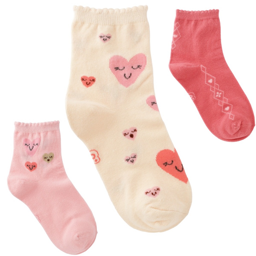 Kit com 3 Pares Meia Colorida Infantil Juvenil Menino e Menina Tamanho 35 a 38 Pimpolho