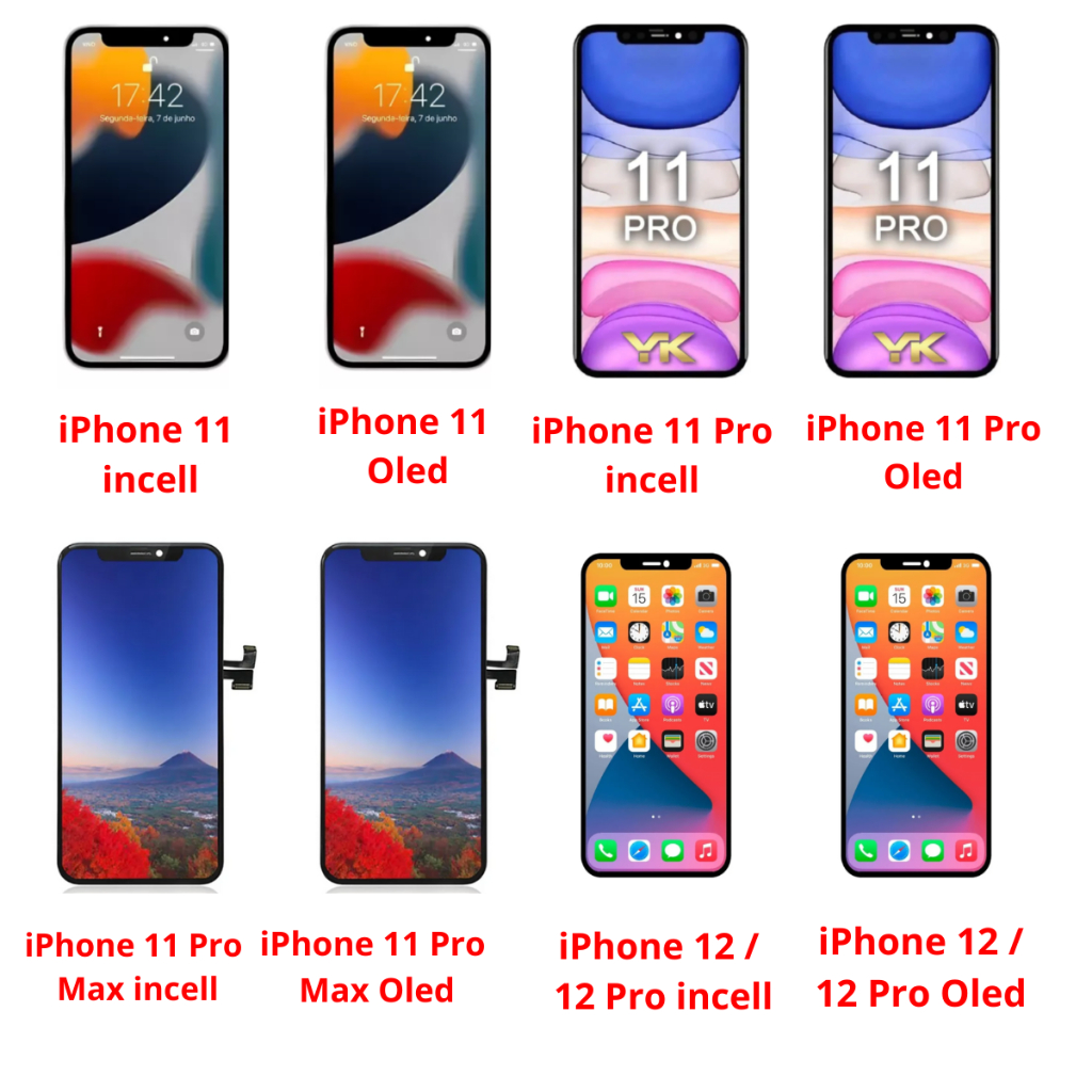 Tela Display Lcd Touch Para iPhone 11 11 Pro 11 Pro Max 12 12 Pro 12 Pro Max