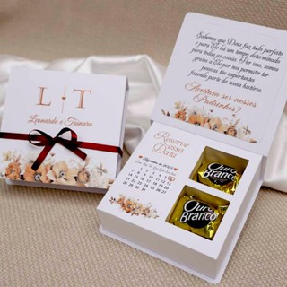 10 caixas padrinhos de casamento($10,90 cada caixa) padrinho madrinha caixa bombom presente em Oferta na Shopee