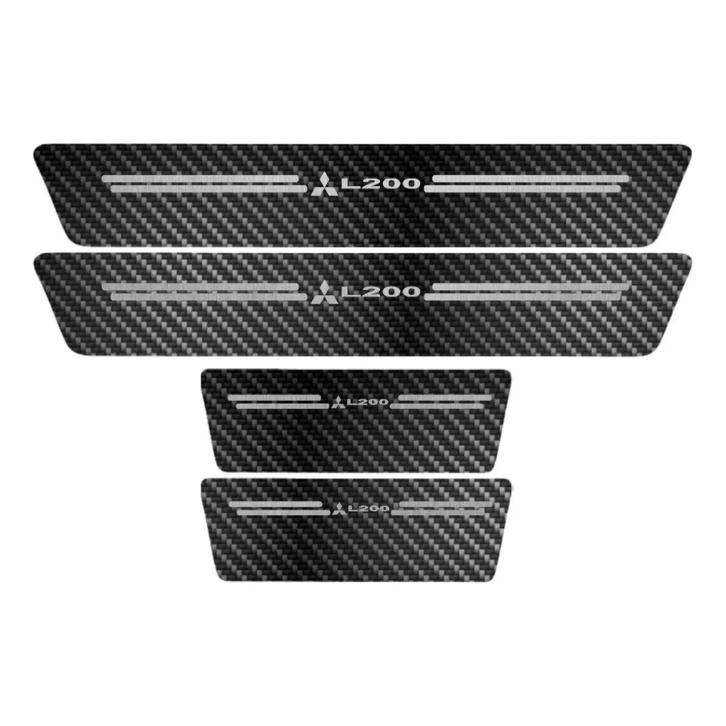 Soleira Porta Premium L200 Triton 07 08 2009 Á 2018 - Preto