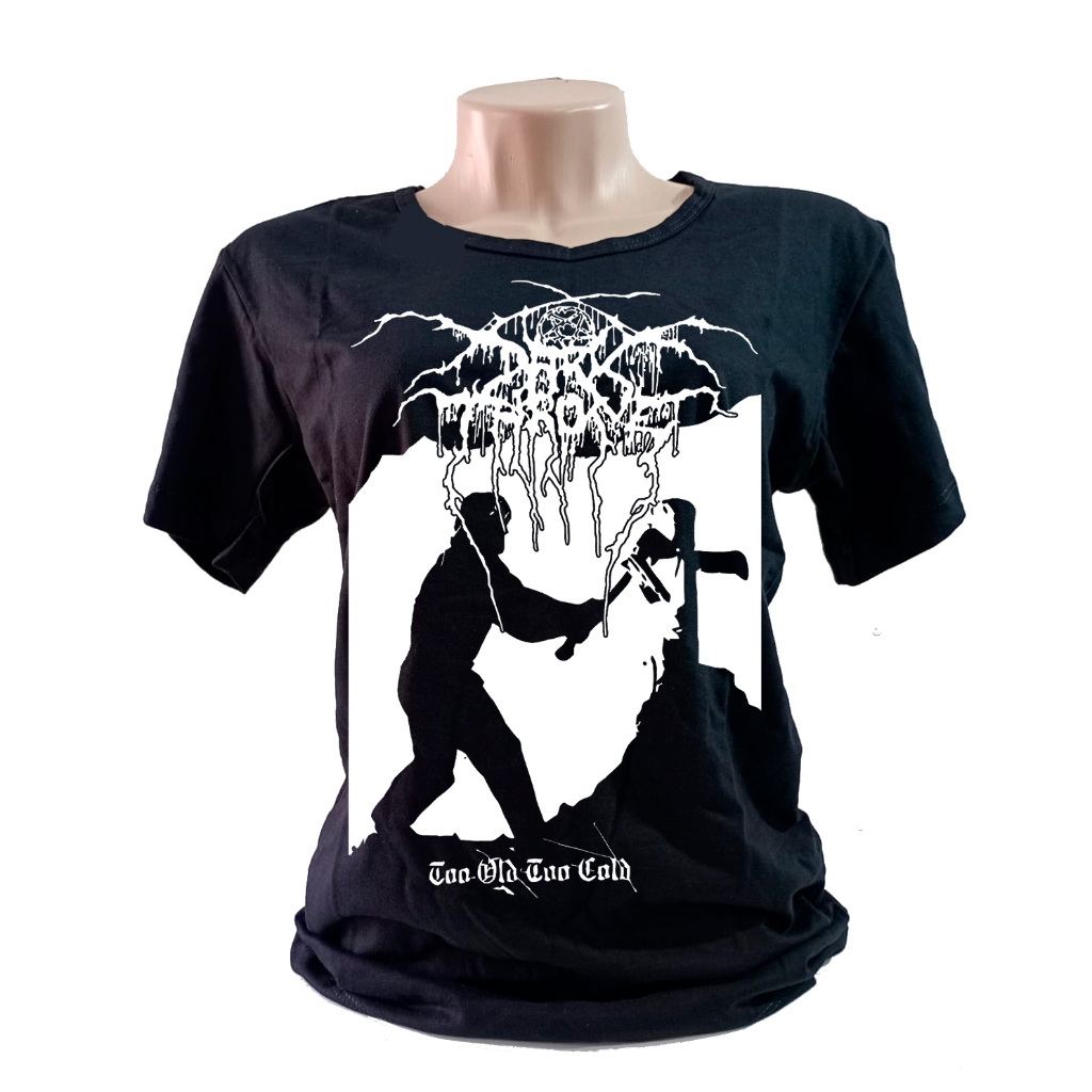 Camiseta babylook feminina Darkthrone too old too cold black metal