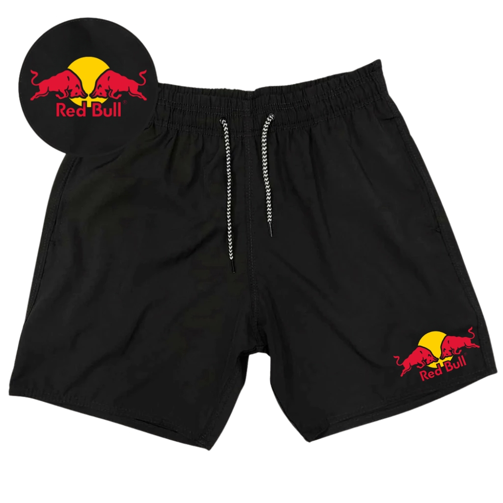 Bermuda Elastano premium - RED BULL 01 Esporte praia academia, ideal para pratica de lutas, futebol, corridas.