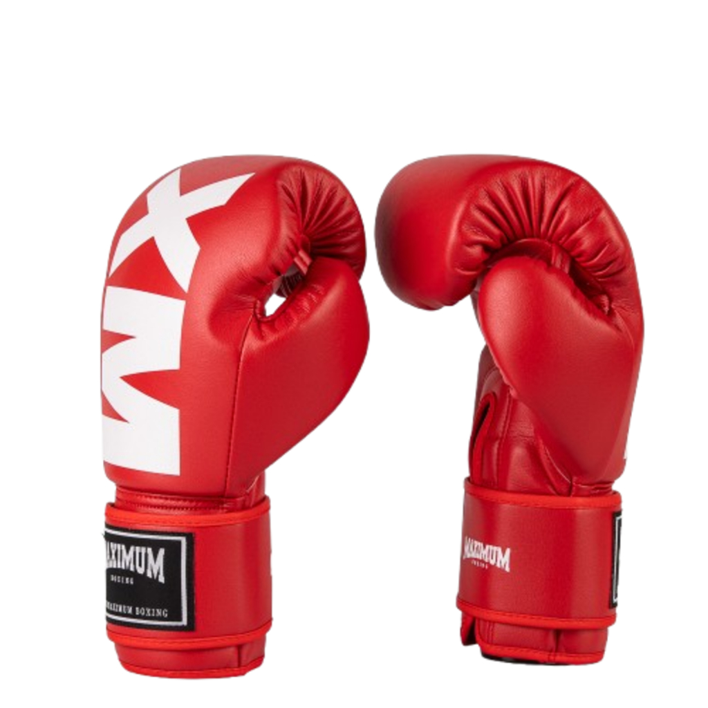 Luva Linha MXM Iniciante para Muay Thai e Boxe Cor Red Vermelha - Marca Maximum