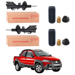 PAR AMORTECEDOR DIANTEIRO STRADA ADVENTURE 2004 A 2020 KAYABA + KIT