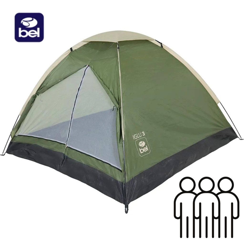 Barraca Camping Iglu 3 Pessoas Bel Facil De Montar Para Acampar Resistente Com Tela Mosqueteiro