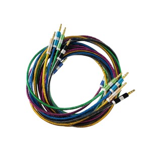 01 Unidade De Cabo P2xP2 Auxiliar 3,5mm Com 1.5 Metro Entrada P2 Auxiliar Anti-Nó Colorido (P2-COLORIDO)