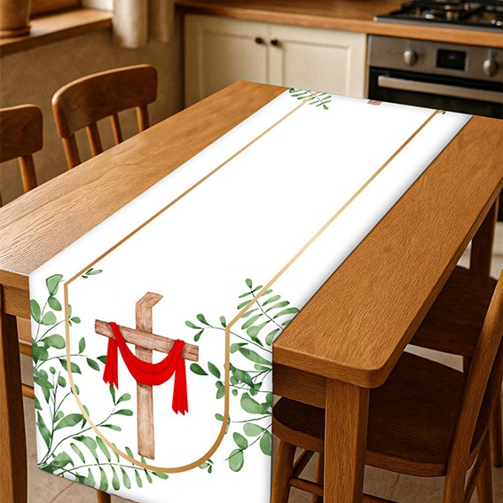 Trilho Caminho De Mesa Passadeira Toalha Estampada Decoração Diversos Temas 0,45x1,45 em Oferta na Shopee