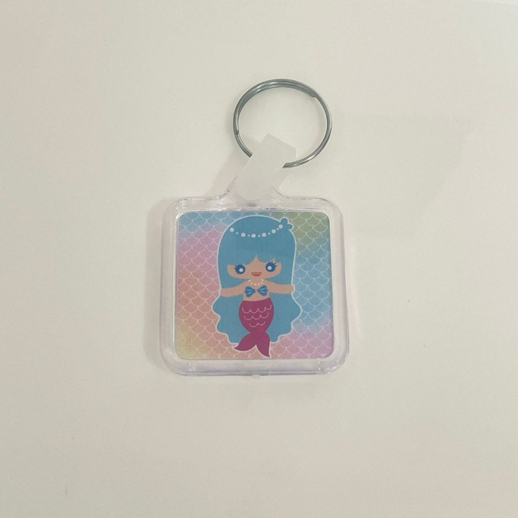 Chaveiros 3x3 Sereia - Lembrancinhas Personalizadas - Papelaria Personalizada - Aniversário - Chá de Bebê