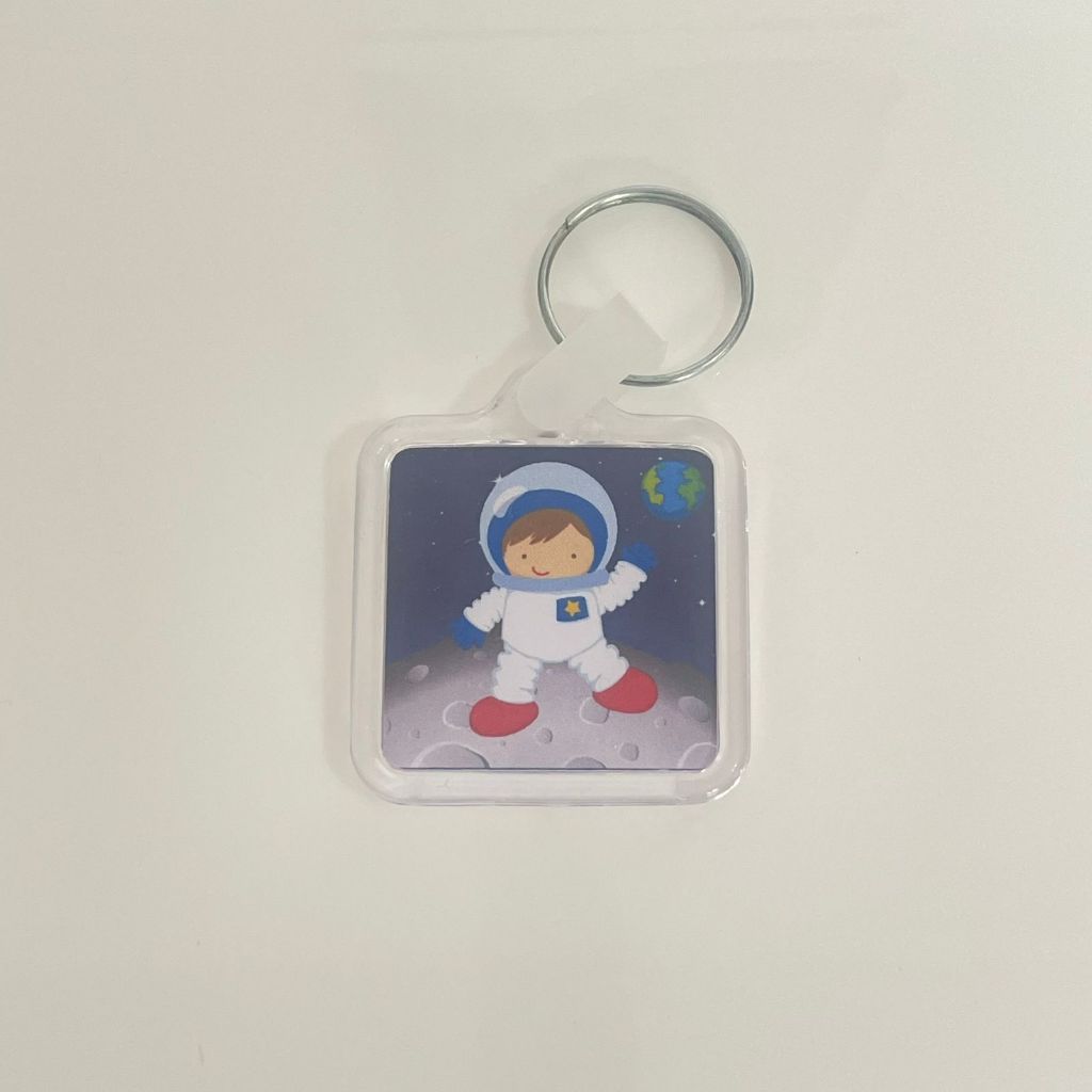 Chaveiros 3x3 Astronauta - Lembrancinhas Personalizadas - Papelaria Personalizada - Aniversário