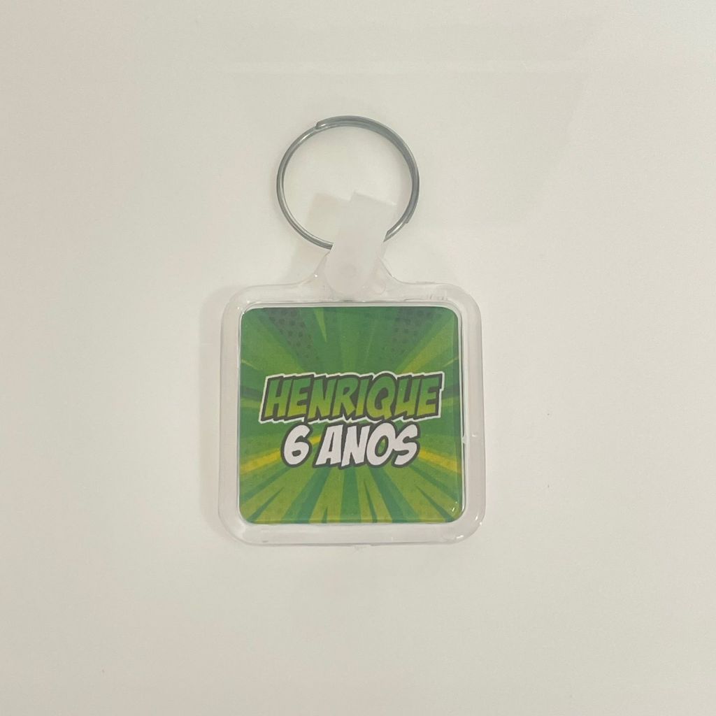 Chaveiros 3x3 Ben 10 - Lembrancinhas Personalizadas - Papelaria Personalizada - Aniversário - Chá de Bebê