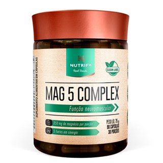 Nutrify Complexo Mag 5 - Fontes de Magnésio Equilíbrio e Bem-Estar - 90 Cápsulas em Oferta na Shopee
