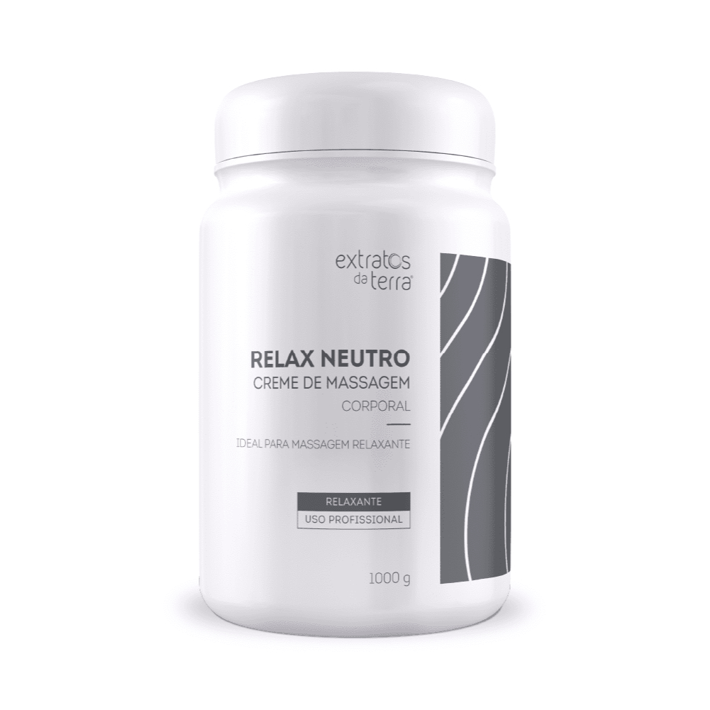 Creme de Massagem de Uso Profissional para Massagem Corporal Relax Neutro 1kg Extratos da Terra