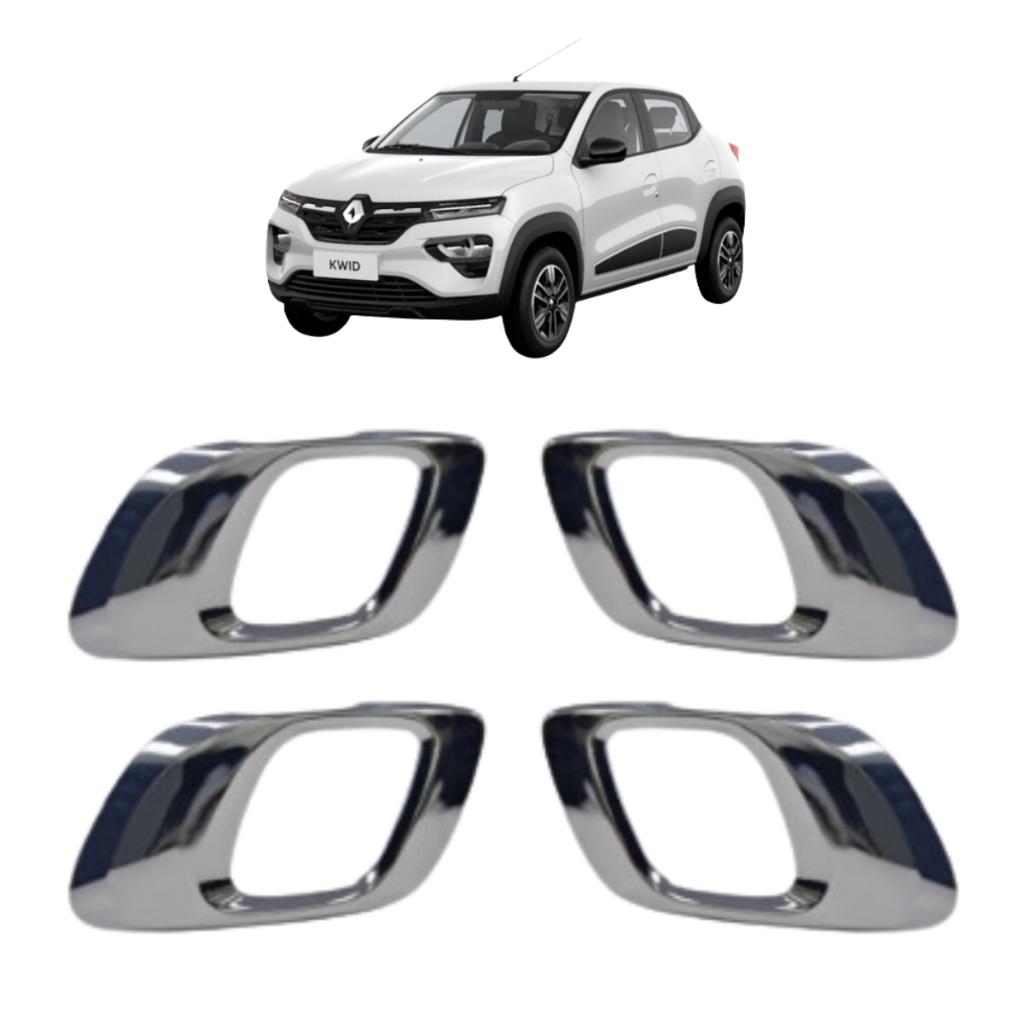 Kit 4 Maçanetas Gatilho Puxador Interno Kwid Haste Curva CROMADA em Oferta na Shopee