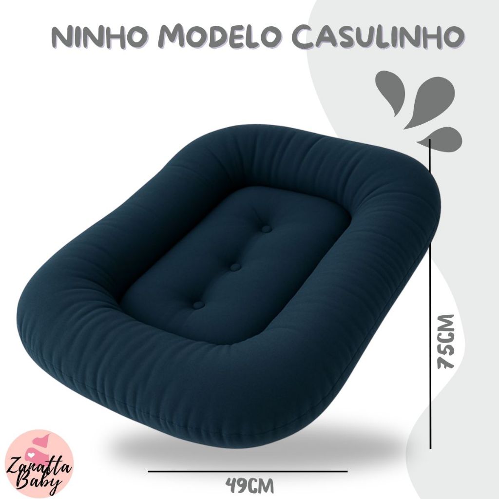 Ninho Redutor de Berço Bebe Casulinho Sensorial com Mosquiteiro Protetor Kit 2 Peças Branco