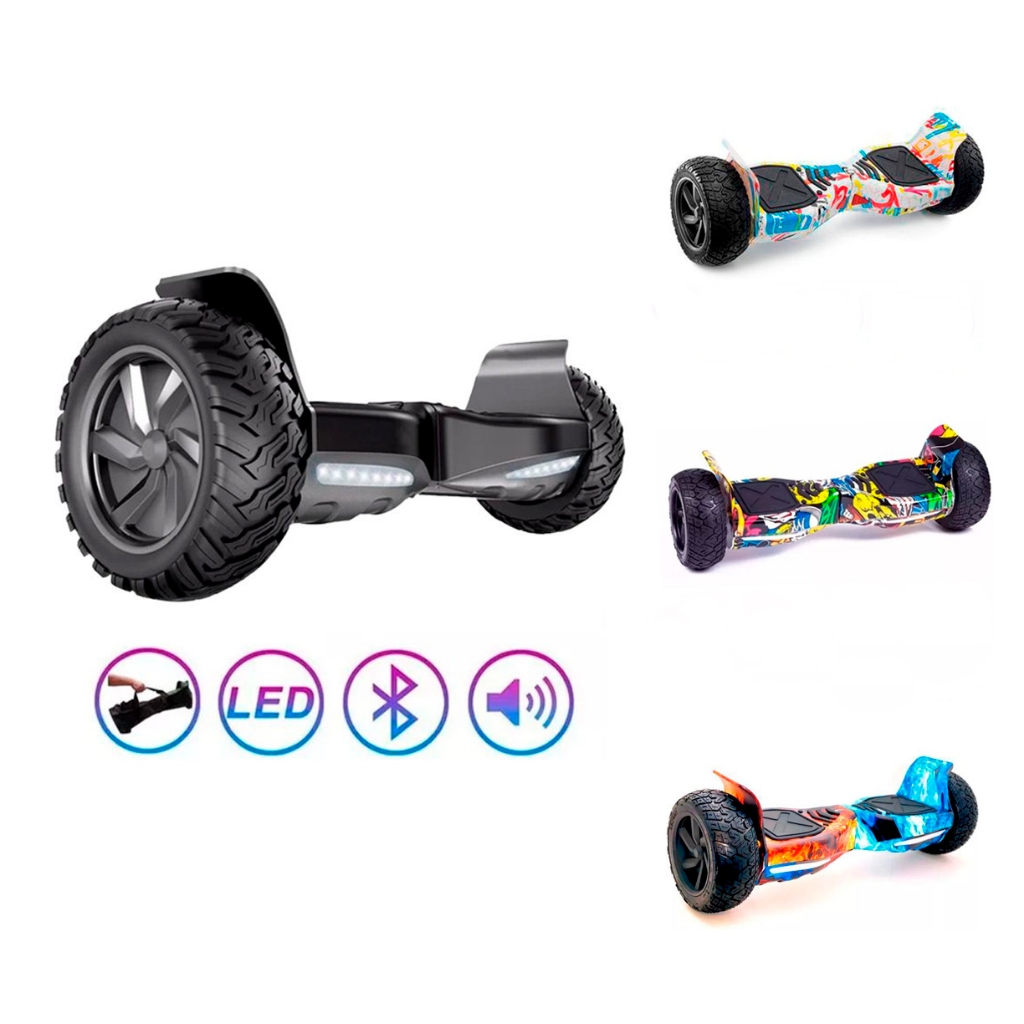 Hoverboard Skate Elétrico Led Bluetooth Com Bolsa e Carregador Brinovar