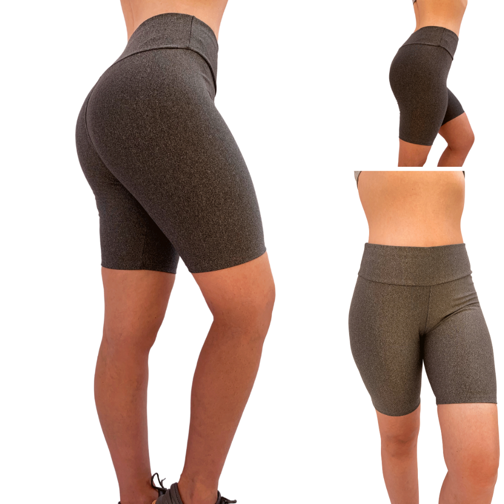Bermuda Feminina Suplex Cintura Alta para Academia | Conforto e Estilo | Tecido Grossa e Resistente