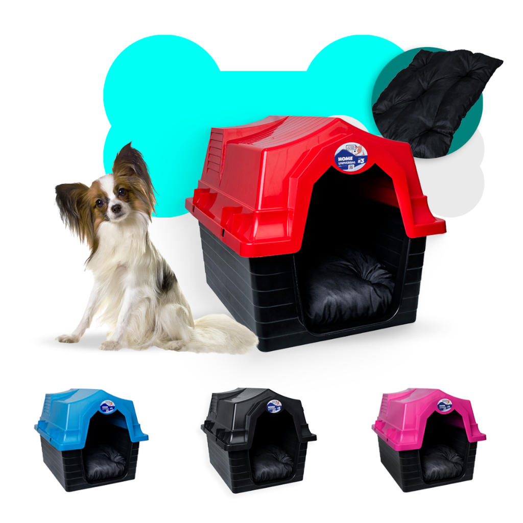 Casinha Pet + Colchão N3 Casinha Para Cães Unishop Pequeno Porte Com Proteção Uv