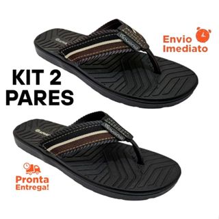 Kit 2 Pares Chinelo Masculino Adulto Juvenil Promoção em Oferta na Shopee