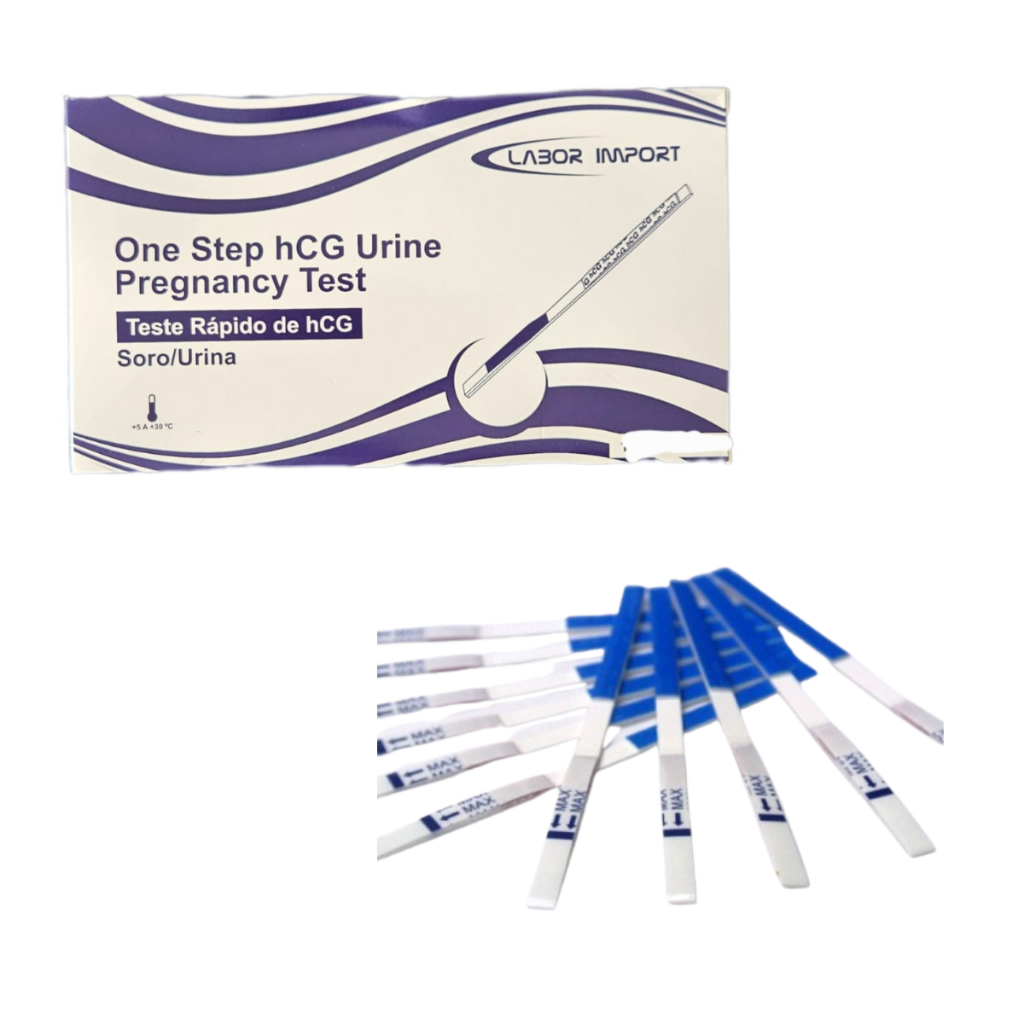 Teste de Gravidez 5 Unidades Kit HCG 25uI Urina / Soro Labor Import