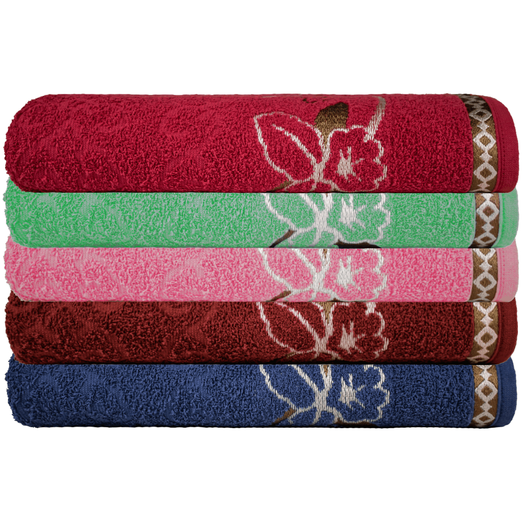 Kit 3 Toalhas de Rosto Jacquard  Hortencia  - Gramatura 360g - 48x78cm em Oferta na Shopee