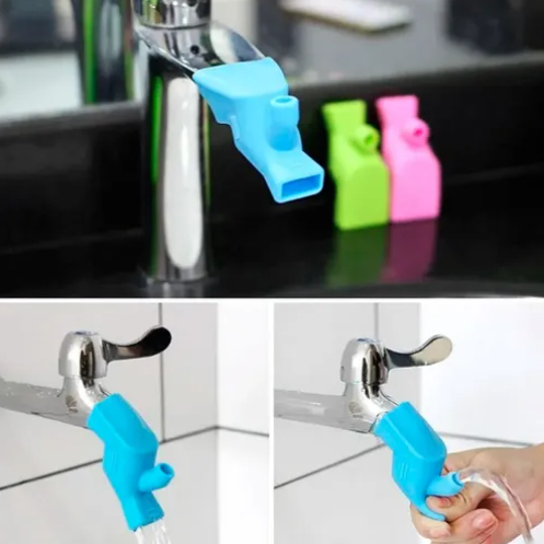 Extensor de Torneira de Silicone Para Lavar Mão e Escovação Banheiros e Cozinha Alongador Flexível