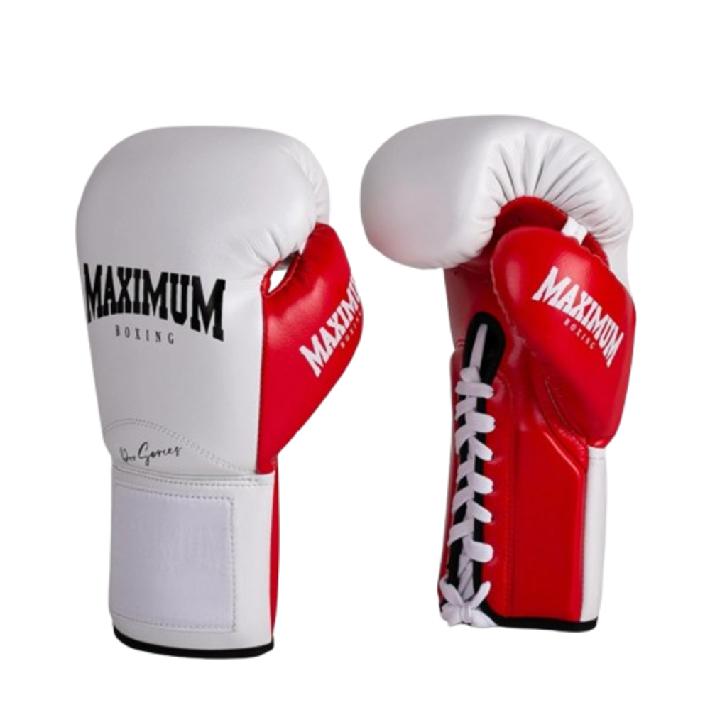 Luva Muay Thai e Boxe Linha Profissional Pro Series Cadarço Cor Red Vermelha Marca Maximum — R$ 549,00 em Shopee