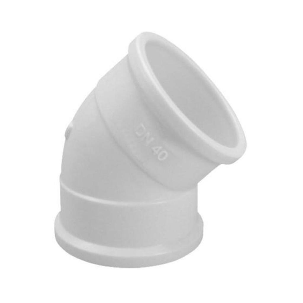 Pacote 25 unid Joelho PVC 45° Para Tubo Esgoto 40mm Fortlev