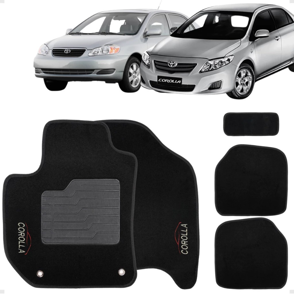 Tapete Carpete Automotivo Bordado para Toyota Corolla ano 2002 a 2017 XEi GLi SEG XRS