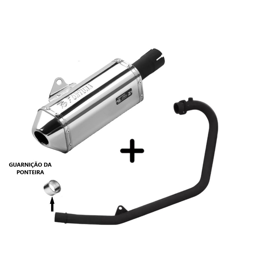 Kit Ponteira Mini Tri Honda Cb 300r Ano 2009 a 2015 E Curva Saída Do Motor