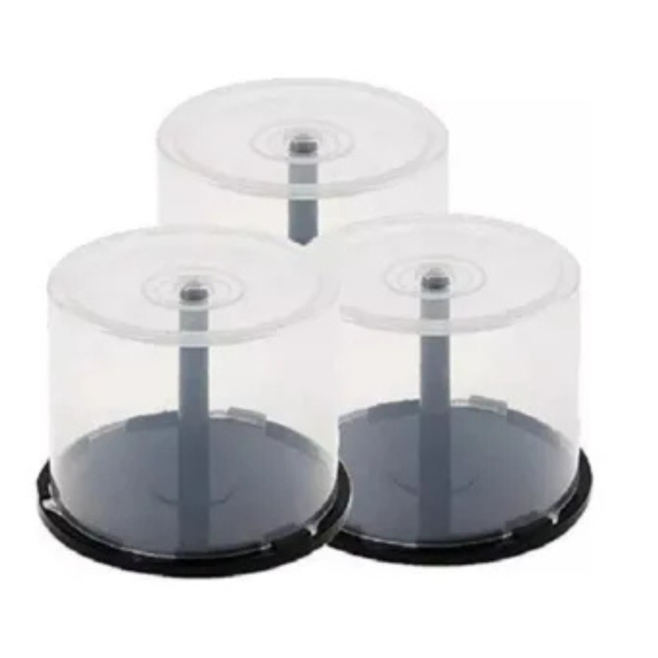 Kit 3 Tubos Vazios Para Armazenar Midias Cd E Dvd
