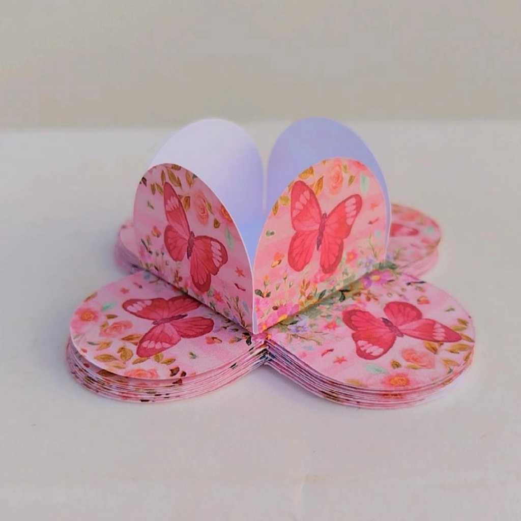 50 Forminhas Personalizadas dece Brigadeiro 4 Pétalas Festa, Aniversário JARDIM DAS BORBOLETAS ROSA