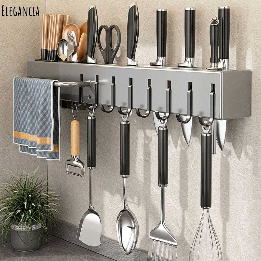 Suporte Para Armazenamento De Facas Ganchos Talheres Utensílios De Cozinha De Ferro ZGL40/50 Pode ser colado ou Parafuso