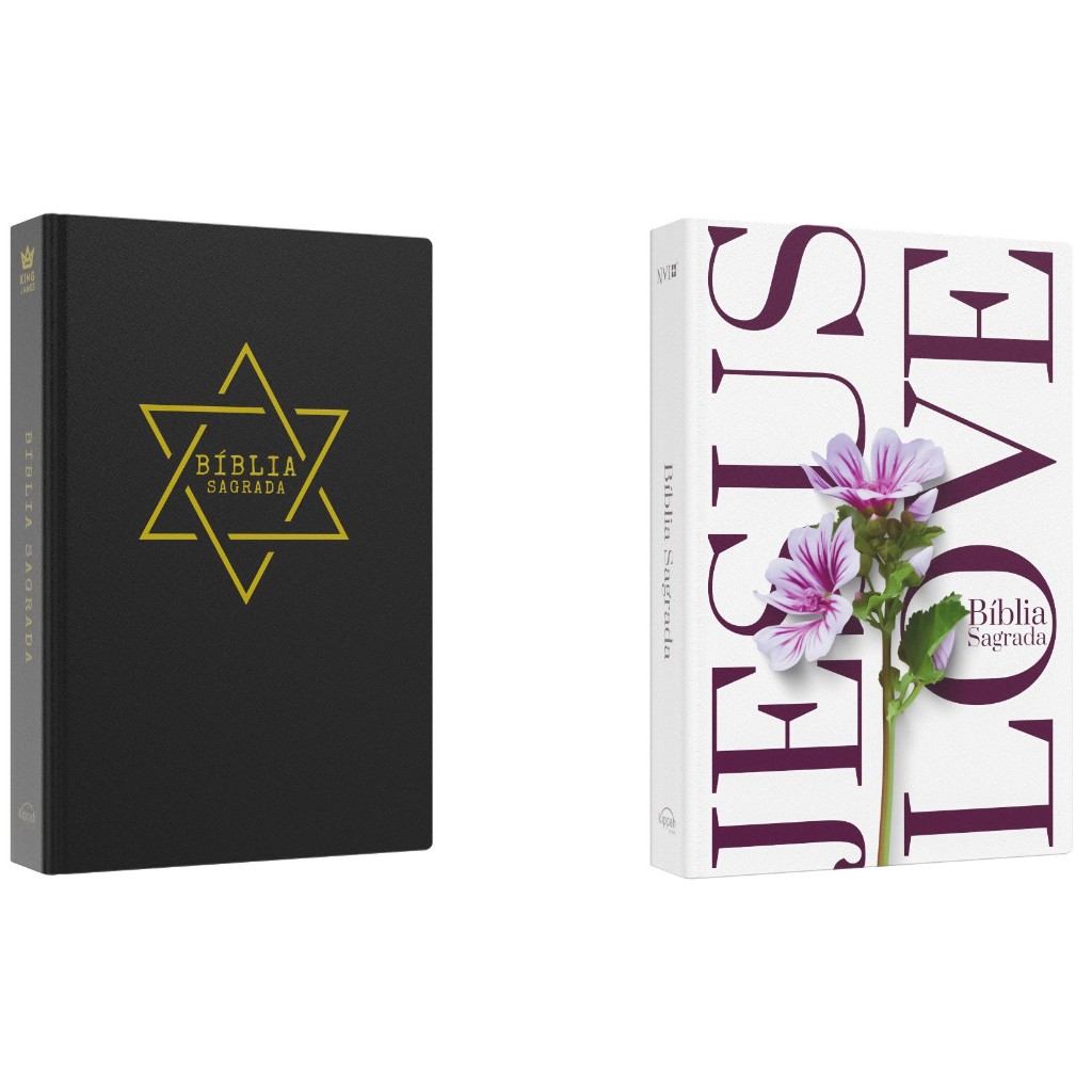 Kit Bíblia Sagrada BKJ | Estrela de Davi + Bíblia Sagrada NVI | Jesus Love