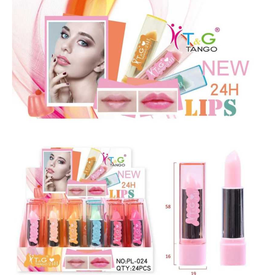 Labial Lip Balm Magic New Lips Aloe Vera e Vitamina E, 24hr, Da Tango