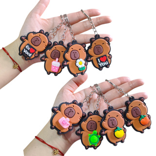 Chaveiro Emborrachado Capivara Capybara Alto-relevo 3D Colecionável Acessório Fofo Tendência tik-tok em Oferta na Shopee