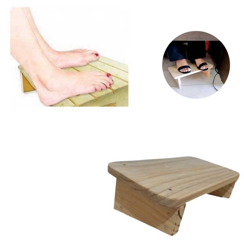 Descanso apoio  de pé madeira conforto escritório hone office em Oferta na Shopee
