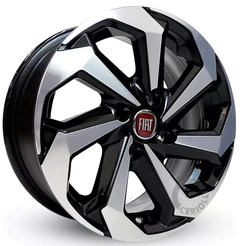 Kit 4 Rodas Tarantula Aro 14 4x98 Fiat Argo Siena Palio Mobi Uno Bicos Brinde Preto Diamantado K71