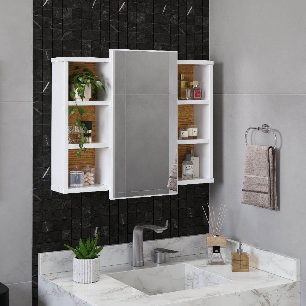 Armário de Banheiro Aéreo com Espelho: Onde Comprar | BuscaProdutos