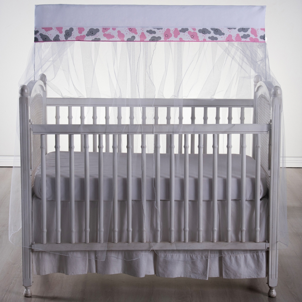 Mosquiteiro para Berço AMERICANO Tule com Detalhe Estampado