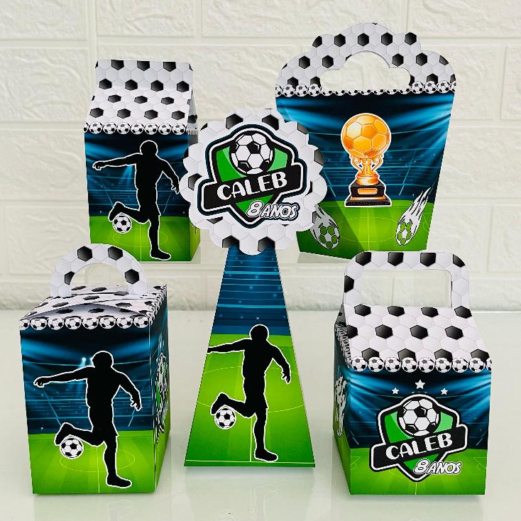 Kit personalizado Futebol, caixinhas futebo, lembrancinha futebol, kit festa futebol (pegue e monte)