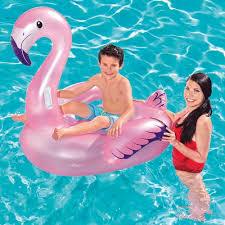Boia Divertida Inflável Pink Flamingo Bestway Praia Piscina