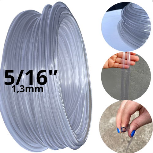 Mangueira De Nível Siliconada 5/16 X 1,3mm Reforçada Pedreiro 1m Até 20m em Oferta na Shopee