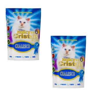 Kit 2 Areia Gato Sílica Fina ou Grossa Premium 1,8kg Chalesco