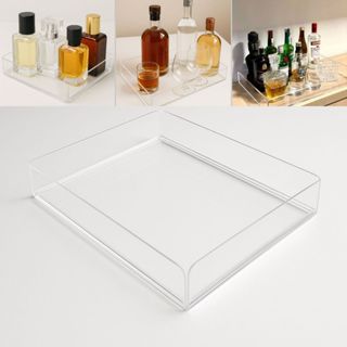 Bandeja Decorativa Acrílico Organizadora Multiuso Perfume Lavabo Banheiro Bandeija em Oferta na Shopee