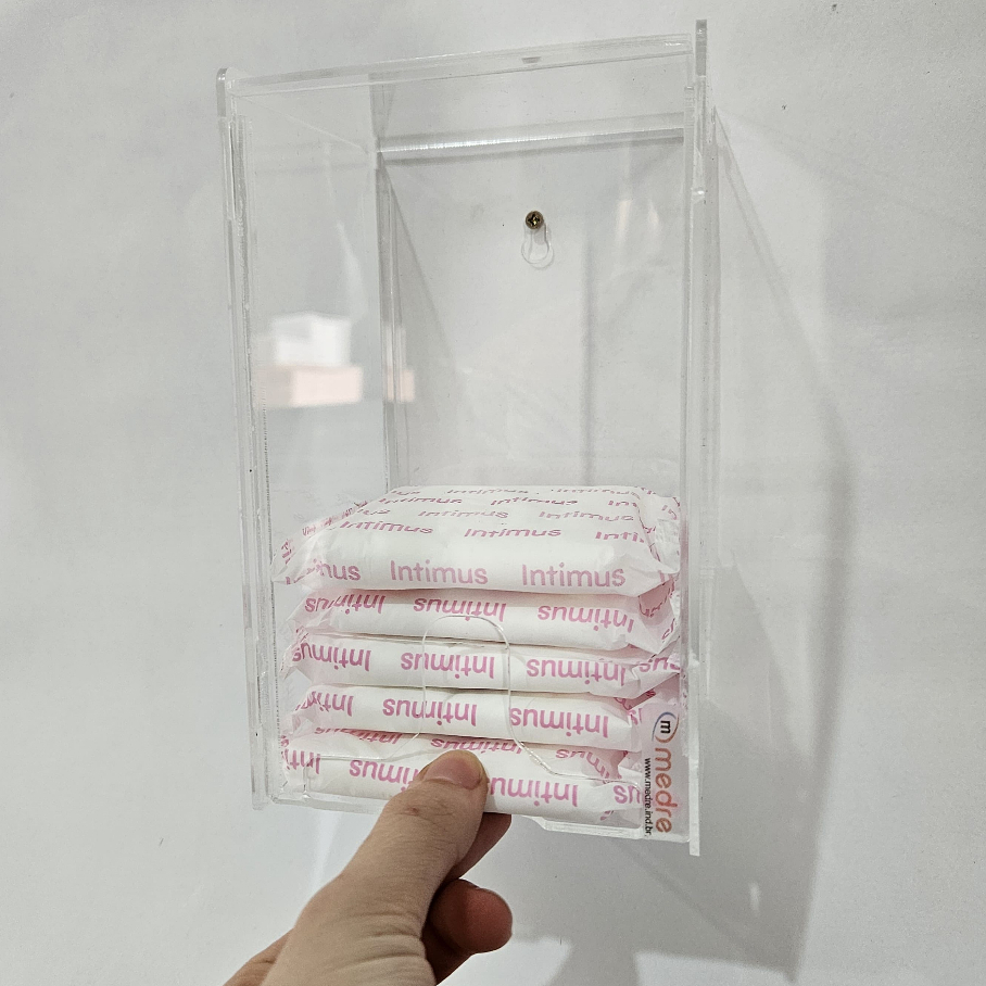 PORTA ABSORVENTE EM ACRÍLICO | SUPORTE PARA ABSORVENTE — imagem 2 de 2