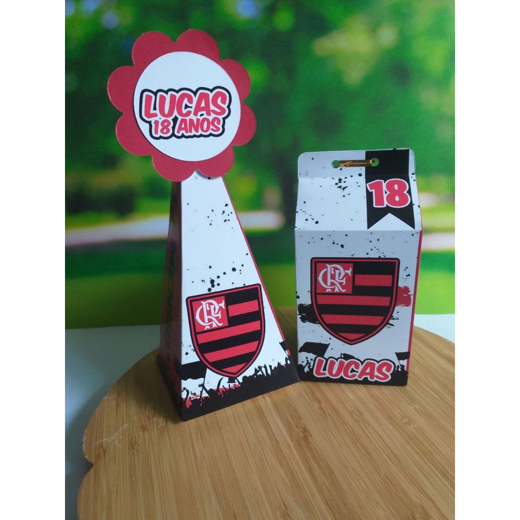 Kit Personalizados - Tema flamengo - Caixinhas para festa