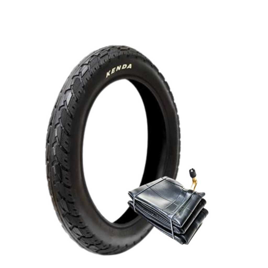 01 Pneu 16 x 2.50 Kenda + 01 Câmara 16 x 3.0 Kenda Bico Curvo E-Bike em Oferta na Shopee