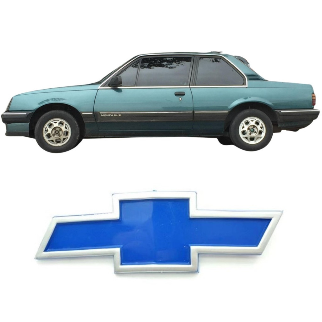 Emblema Gravata Grade Monza Chevette Marajo Chevy 500 Azul