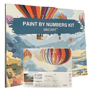 Kit Pintura por Números Sinoart 40x50cm – Quadro Terapêutico para Decorar, Relaxar e se Divertir em Oferta na Shopee